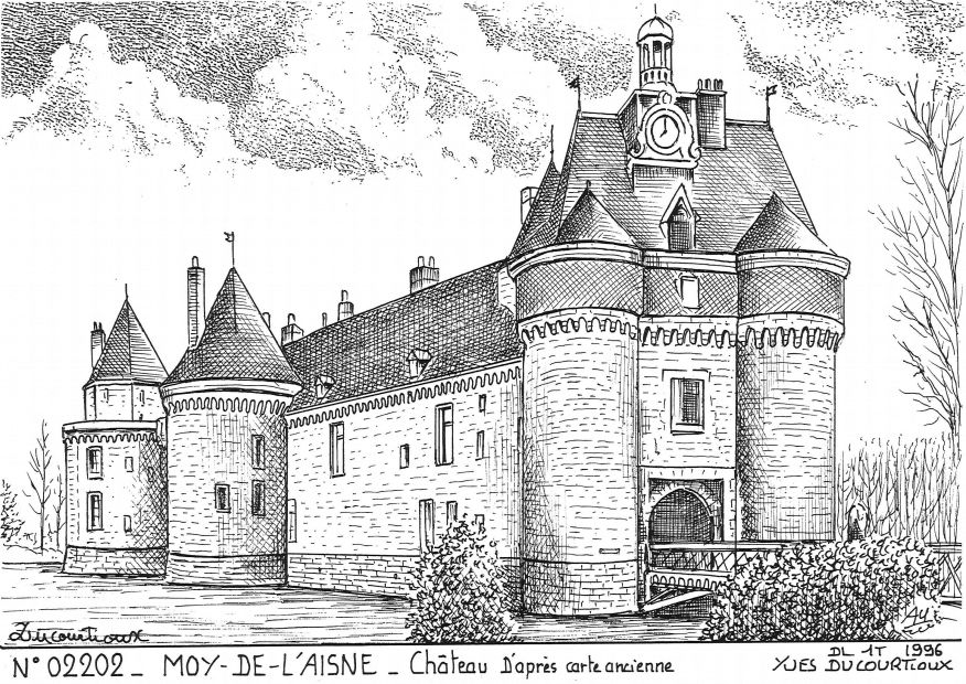N 02202 - MOY DE L AISNE - château (d après ca)